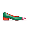 Дамски обувки в зелено, розово и бяло Ksenia-0 снимка