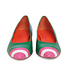 Дамски обувки в зелено, розово и бяло Ksenia-1 снимка