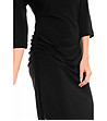 Черна асиметрична рокля Dolores-3 снимка