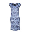 Синя рокля с флорален принт Lenita-1 снимка