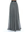 Дълга карирана пола в черно и бяло Salina-0 снимка