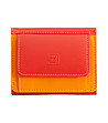 Кожен дамски портфейл в червено и оранжево Brenda-0 снимка