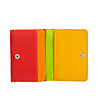Кожен дамски портфейл в червено и оранжево Brenda-3 снимка