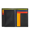 Черен мъжки кожен портфейл с цветни елементи Craig-2 снимка