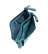 Малка кожена дамска чанта в синьо-зелен нюанс Elisa-1 снимка