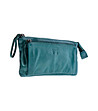 Малка кожена дамска чанта в синьо-зелен нюанс Elisa-2 снимка