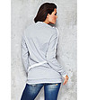 Памучна дамска блуза в сиви нюанси с джобове Rosalinda-1 снимка