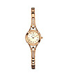 Розово-златист дамски часовник с камъчета-0 снимка