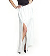 Дълга бяла пола с цепка Alice-0 снимка