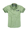 Зелена мъжка памучна риза Ambrose-0 снимка