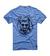 Синя мъжка памучна тениска Claude-0 снимка