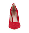 Червени велурени дамски обувки с кристал Verona-3 снимка