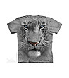 Unisex памучна тениска White Tiger Face-0 снимка