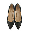 Черни кожени дамски обувки на ток Gala-1 снимка