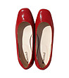 Червени кожени дамски обувки с масивен ток Berta-1 снимка