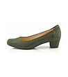 Кожени дамски обувки в цвят маслина Rexi-3 снимка