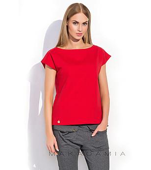 Червена дамска блуза Livia снимка