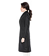 Вълнено дамско палто в черно-2 снимка