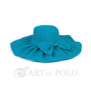 Лятна дамска шапка в цвят тюркоаз Lola снимка