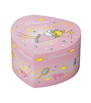 Музикална кутия Голямо розово сърце Принцеса снимка