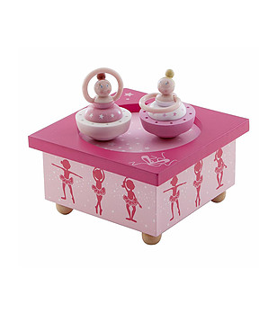 Дървена музикална кутия Балерини снимка