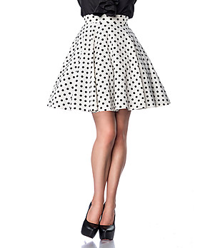 Клоширана бяла пола на черни точки Jelly снимка
