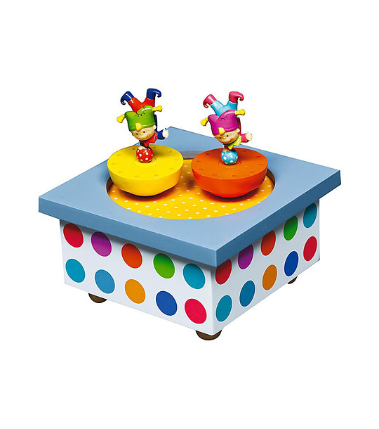 Дървена музикална кутия Акробати снимка