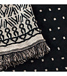 Дамски шал в бежово и черно Lina-4 снимка