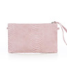 Розова кожена чанта тип клъч Palmira-0 снимка