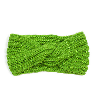 Усукана плетена лента за глава в зелено Della снимка