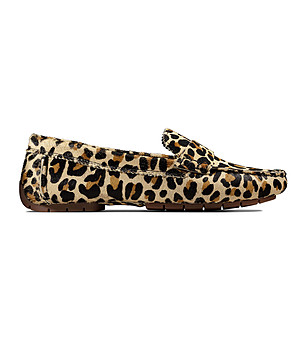 Дамски мокасини от естествена кожа с леопардов принт Leopard снимка