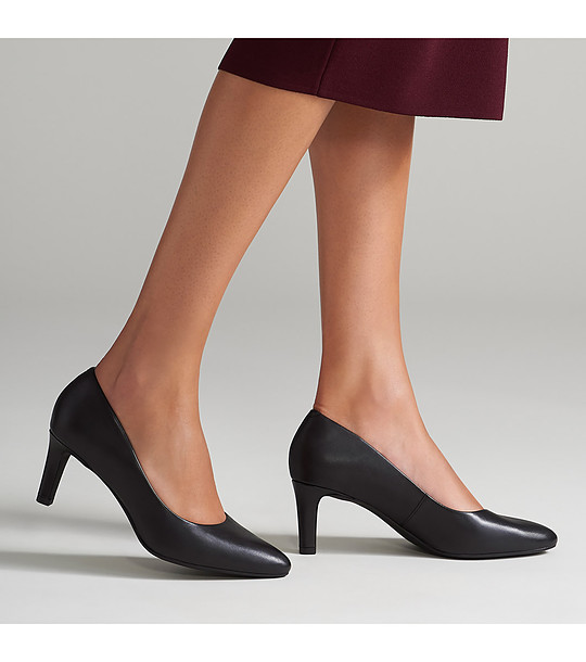 Черни дамски обувки от естествена кожа Calla Rose снимка