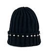 Черна дамска плетена шапка Abbie-1 снимка