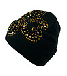 Черна дамска шапка с декоративни капси Daria-0 снимка