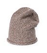 Unisex плетена шапка с вълна в бежов меланж Jaci-1 снимка