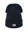 Unisex плетена шапка в черен меланж Alex-0 снимка
