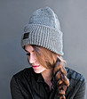 Дамска плетена топла шапка в сиво Alseia-0 снимка