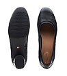 Дамски черни кожени обувки на ток за широки стъпала Cosmo-1 снимка