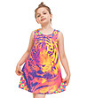 Детска рокля без ръкави с принт Crazy tiger-0 снимка