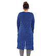 Синя дамска жилетка с памук-1 снимка