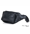 Чанта за кръста в черно от естествена кожа-3 снимка