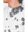 Мъжка памучна блуза в бяло с принт Axel-4 снимка