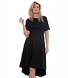 Асиметрична рокля в черен цвят Luciana-0 снимка