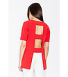 Червена дамска блуза с ефектен гръб Berta-2 снимка