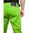 Памучен мъжки панталон в цвят лайм Dustin-2 снимка