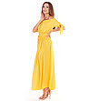 Дълга жълта рокля Bianca-3 снимка