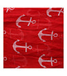 Червен дамски шал с бял принт -1 снимка