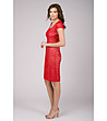 Дантелена рокля в червено Edelina-2 снимка