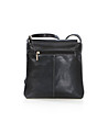 Черна кожена дамска чанта за рамо Val-2 снимка