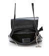 Черна кожена дамска чанта за рамо Val-3 снимка